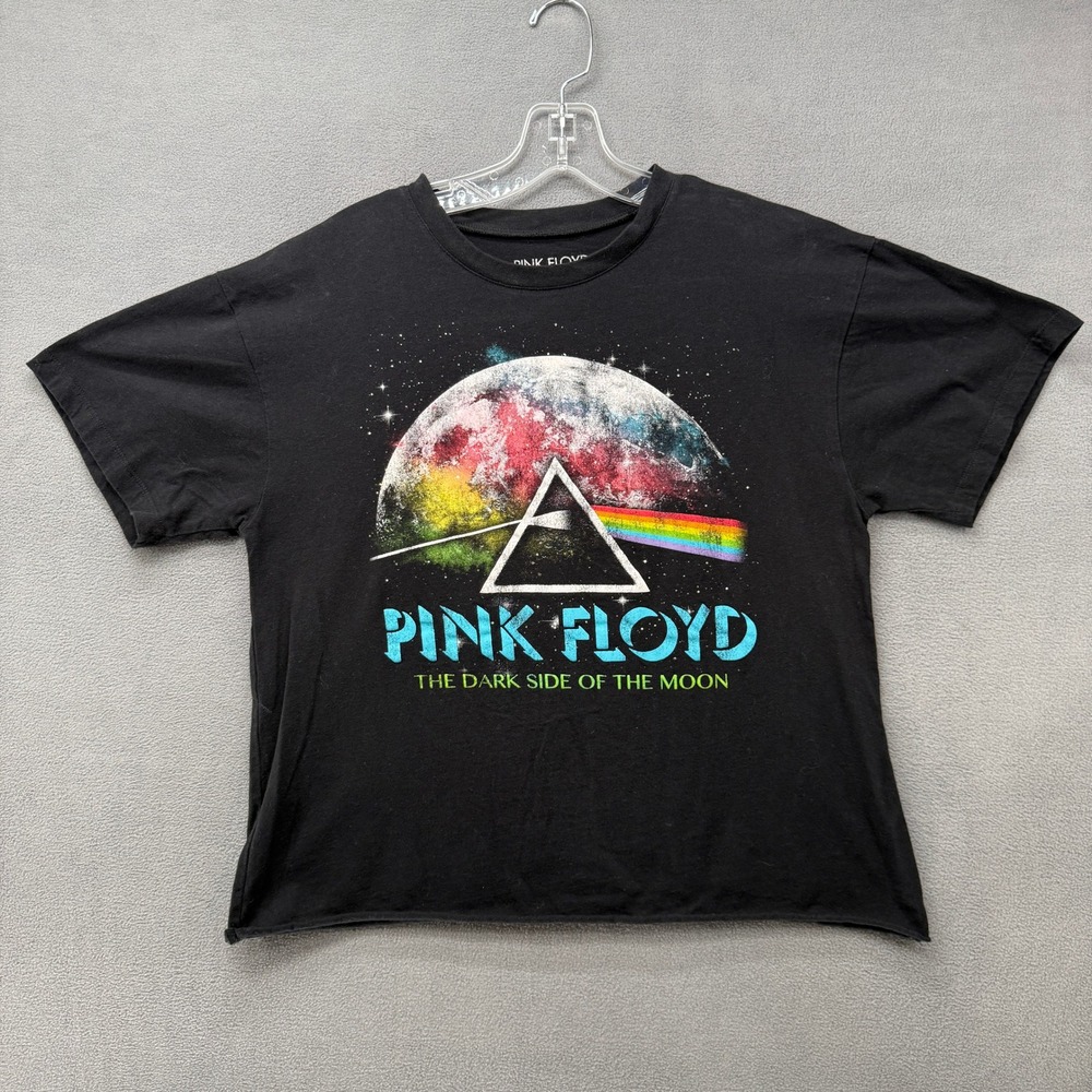 Pink Floyd T-Shirt Women Large Dark Side of the Moon Black Graphic Relaxed Fit
